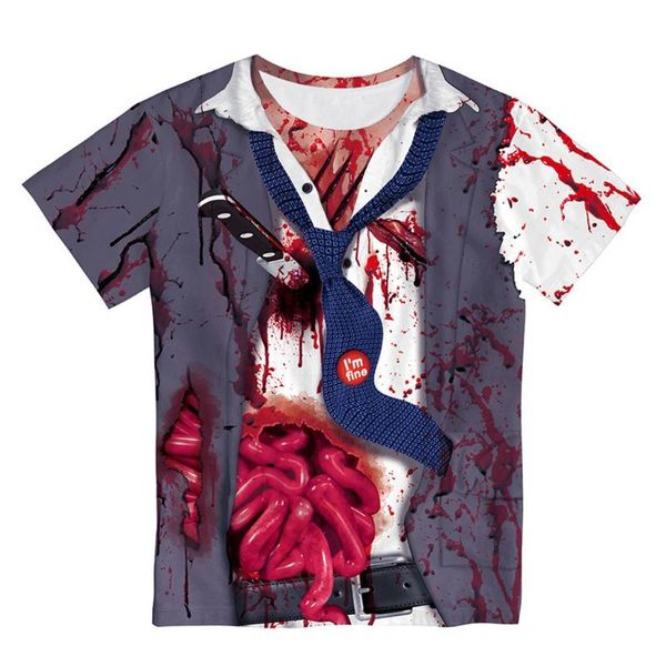 women's halloween horror blood coat printed fake two pieces t-shirt summer harajuku tshirt fashion tees female tshirt, White
women's halloween horror blood coat printed fake two pieces t-shirt summer harajuku tshirt fashion tees female tshirt, White