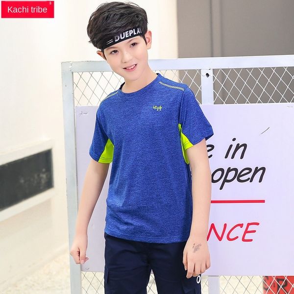 2020 new children quick-drying t-shirt boy moisture wicking racket t-shirt racket in the big round-neck short-sleeved sports tacket, Blue
2020 new children quick-drying t-shirt boy moisture wicking racket t-shirt racket in the big round-neck short-sleeved sports tacket, Blue
