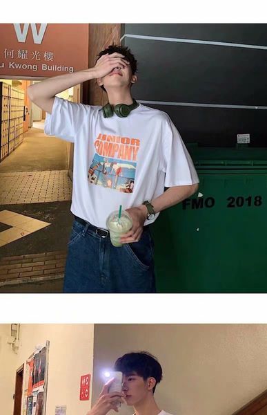 popular t-shirt hong kong style men's round neck short sleeve loose bottomed shirt half sleeve printed men's factory direct multi, White;black
popular t-shirt hong kong style men's round neck short sleeve loose bottomed shirt half sleeve printed men's factory direct multi, White;black