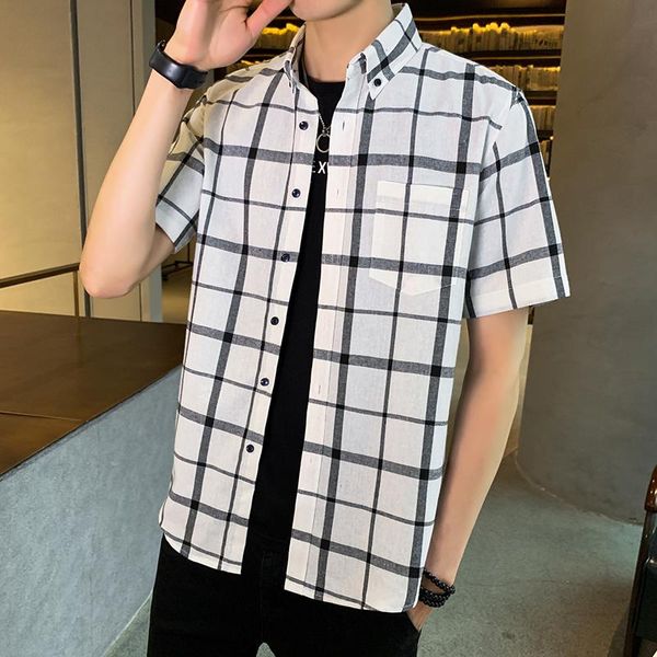 men's casual striped shirt men's summer style social plaid shirts short sleeve mens shirts factory direct sell, White;black
men's casual striped shirt men's summer style social plaid shirts short sleeve mens shirts factory direct sell, White;black