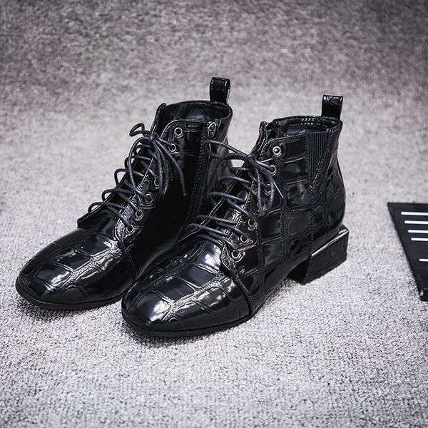 zipper shoes woman flat boots ankle booties women luxury designer lace up low short leather rubber fashion square heel rome, Black
zipper shoes woman flat boots ankle booties women luxury designer lace up low short leather rubber fashion square heel rome, Black