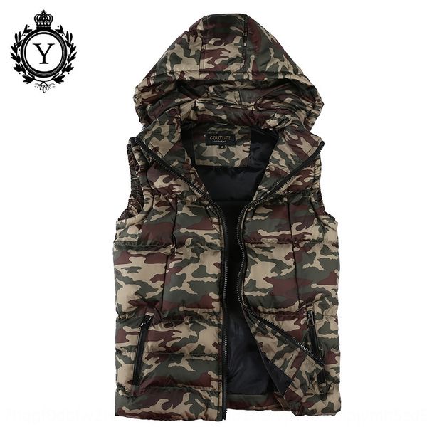 new men's down cotton men's cotton vest autumn and winter camouflage hooded casual vest cotton-padded clothes for men, Black;white
new men's down cotton men's cotton vest autumn and winter camouflage hooded casual vest cotton-padded clothes for men, Black;white