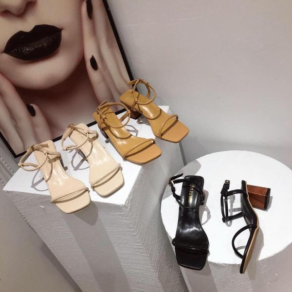 2020 ladies sandals open toe narrow band block high heels sandals ankle strap fashion pumps solid color slides, Black
2020 ladies sandals open toe narrow band block high heels sandals ankle strap fashion pumps solid color slides, Black