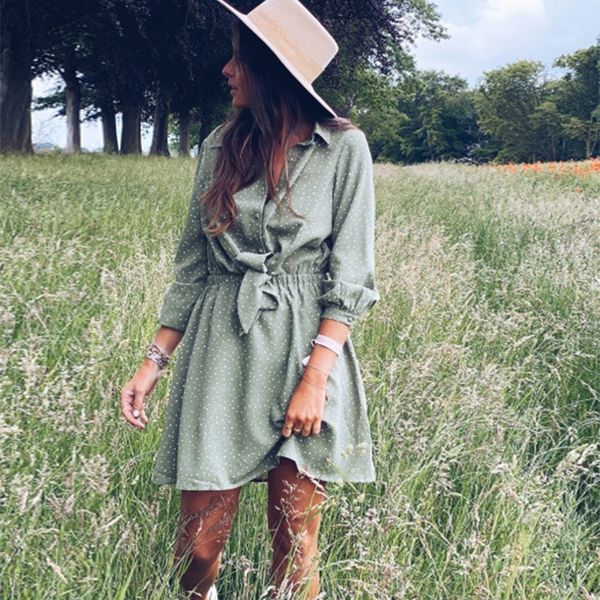 casual dresses women green dot dress ladies above knee mini button empire v-neck office lady shirt, Black;gray
casual dresses women green dot dress ladies above knee mini button empire v-neck office lady shirt, Black;gray