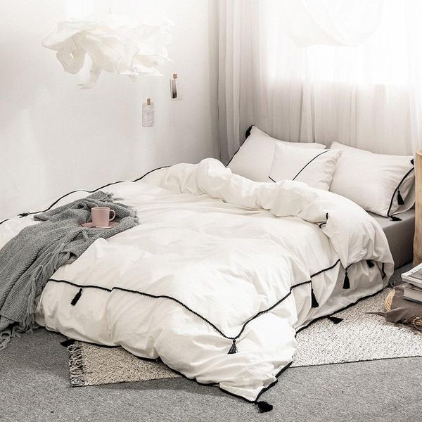 2/3pc cotton bedding sets with tassel decor us twin double king size duvet cover pillowcase bedroom decor home textile
2/3pc cotton bedding sets with tassel decor us twin double king size duvet cover pillowcase bedroom decor home textile