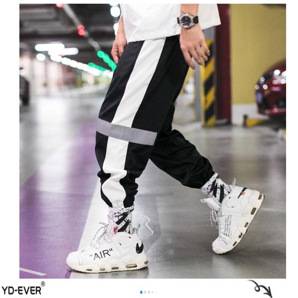 men's pants side stripe track jogger men 2021 reflective label harem homme streetwear male hiphop-d, Black
men's pants side stripe track jogger men 2021 reflective label harem homme streetwear male hiphop-d, Black