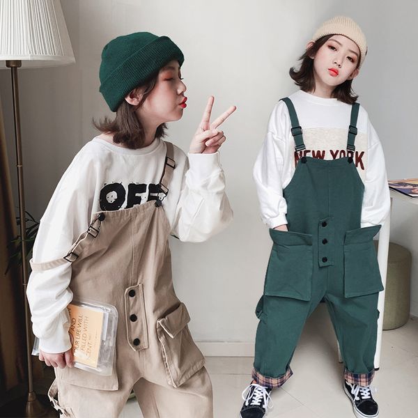 2020 autumn new girls fake two-piece three-dimensional pocket double bib pants, Blue
2020 autumn new girls fake two-piece three-dimensional pocket double bib pants, Blue
