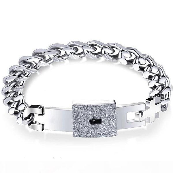 wholesale creative couple bracelet titanium steel necklace and bracelet 2019 valentine's day gift for boyfriend girlfriend, Silver
wholesale creative couple bracelet titanium steel necklace and bracelet 2019 valentine's day gift for boyfriend girlfriend, Silver