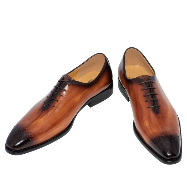 handmade men genuine leather dress shoes italian design brown blue color hand-polished pointed toe wedding shoes, Black
handmade men genuine leather dress shoes italian design brown blue color hand-polished pointed toe wedding shoes, Black