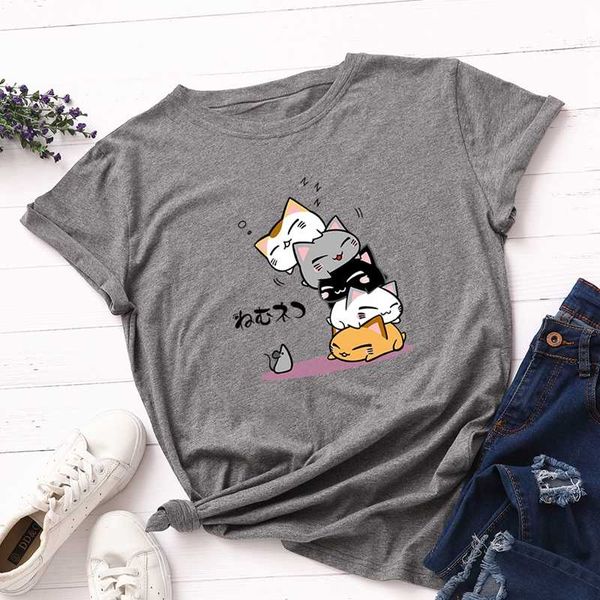 women's t-shirt women cotton plus size tshirt graphic tee summer short sleeve tees cute cats print t shirts female girls harajuku s, White
women's t-shirt women cotton plus size tshirt graphic tee summer short sleeve tees cute cats print t shirts female girls harajuku s, White