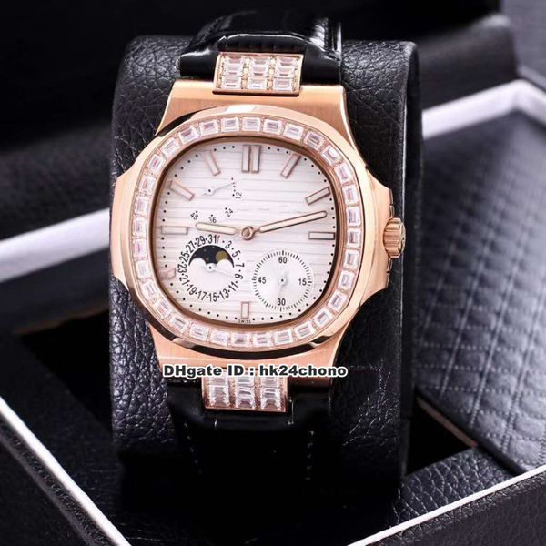 20 styles nautilus baguette diamond moonphase power reserve automatic mens watch 5724r white dial leather strap gents sport watches, Slivery;brown
20 styles nautilus baguette diamond moonphase power reserve automatic mens watch 5724r white dial leather strap gents sport watches, Slivery;brown