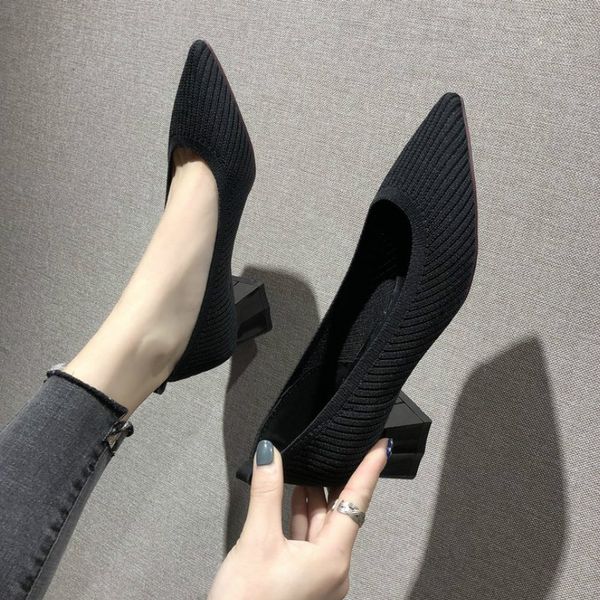 thick high heels shoes women pumps knitted fabric pointed toe work shoes slip on high heels footwear female pumps -248, Black
thick high heels shoes women pumps knitted fabric pointed toe work shoes slip on high heels footwear female pumps -248, Black