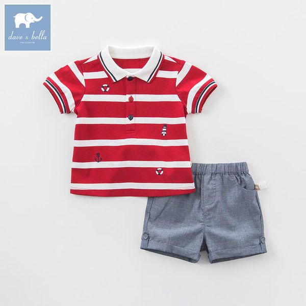 db8285 dave bella summer baby boys striped clothing sets children infant toddler suit kid's clothes, White
db8285 dave bella summer baby boys striped clothing sets children infant toddler suit kid's clothes, White