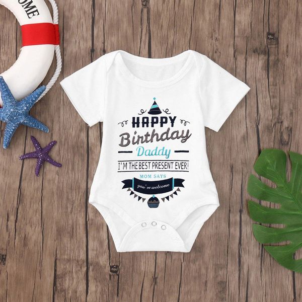 baby rompers cotton infant body short sleeve clothing baby jumpsuit happy birthday daddy printed baby boy girl clothes, Blue
baby rompers cotton infant body short sleeve clothing baby jumpsuit happy birthday daddy printed baby boy girl clothes, Blue