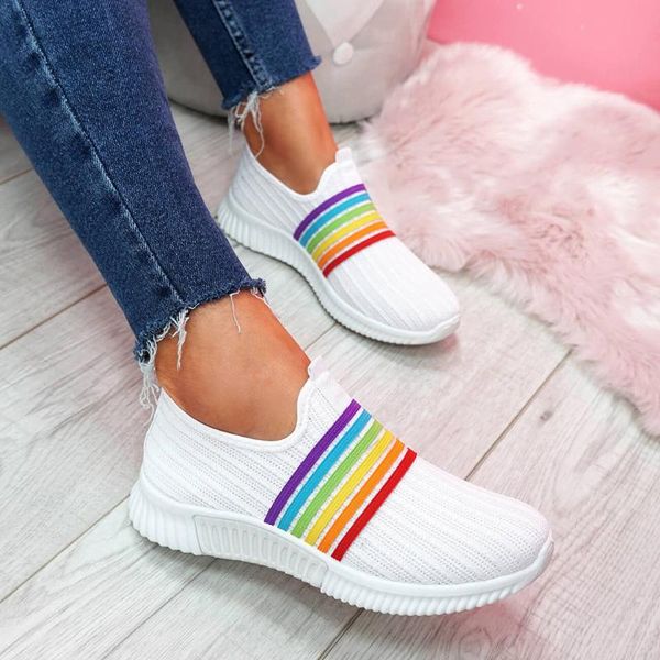 women sock shoes women's fashion casual rainbow print slip on running shoes ladies mesh breathable sport sneakers #3
women sock shoes women's fashion casual rainbow print slip on running shoes ladies mesh breathable sport sneakers #3