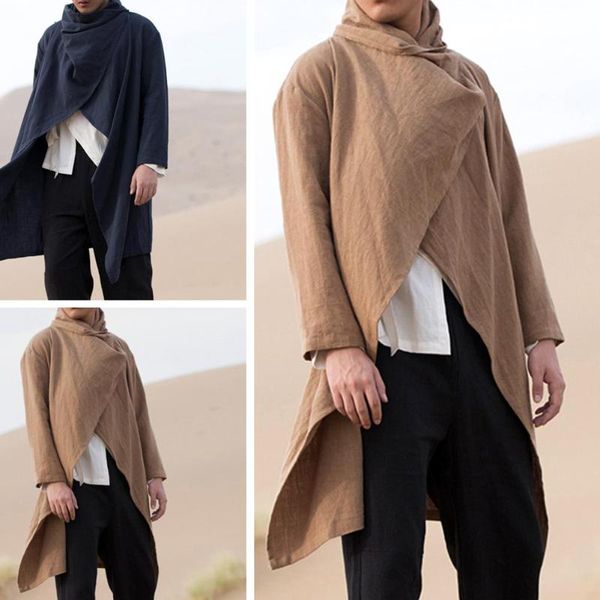 men's trench coats men spring summer gothic punk long sleeve cape ruffle shawl midi cardigan coat, Tan;black
men's trench coats men spring summer gothic punk long sleeve cape ruffle shawl midi cardigan coat, Tan;black