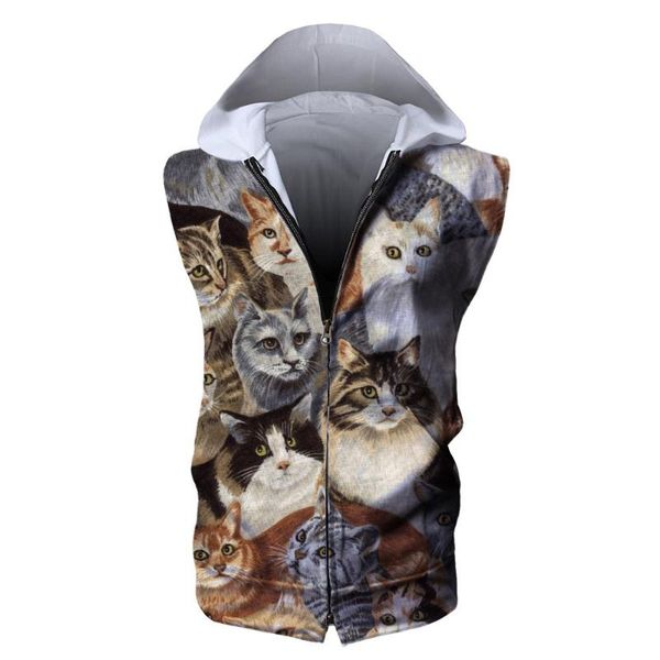 3d printing sleeveless tank zipper hoodies sweatshirts men summer cat thin male bodybuilding hoodies fitness clothes, White;black
3d printing sleeveless tank zipper hoodies sweatshirts men summer cat thin male bodybuilding hoodies fitness clothes, White;black