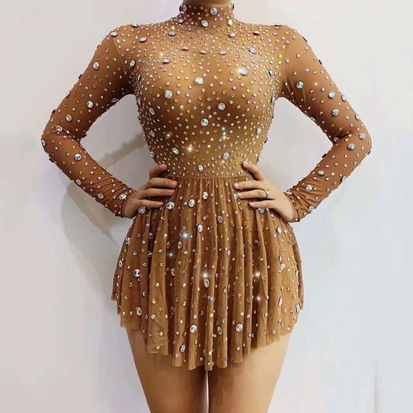 2020 rhinestone dress dj bar nightclub female singer mesh elastic party dress performance stage costume multicolor dqs5016, Black;red
2020 rhinestone dress dj bar nightclub female singer mesh elastic party dress performance stage costume multicolor dqs5016, Black;red