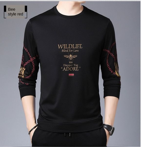spring and autumn t- sweater long sleeve t-shirt fashionable round neck base shirt men's bee men's casual sweater fashion, Black
spring and autumn t- sweater long sleeve t-shirt fashionable round neck base shirt men's bee men's casual sweater fashion, Black