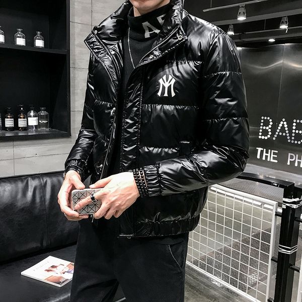 winter coat men's 2019 new korean style trendy stand collar handsome bright face short thin winter for down jacket down jacket men, Black
winter coat men's 2019 new korean style trendy stand collar handsome bright face short thin winter for down jacket down jacket men, Black