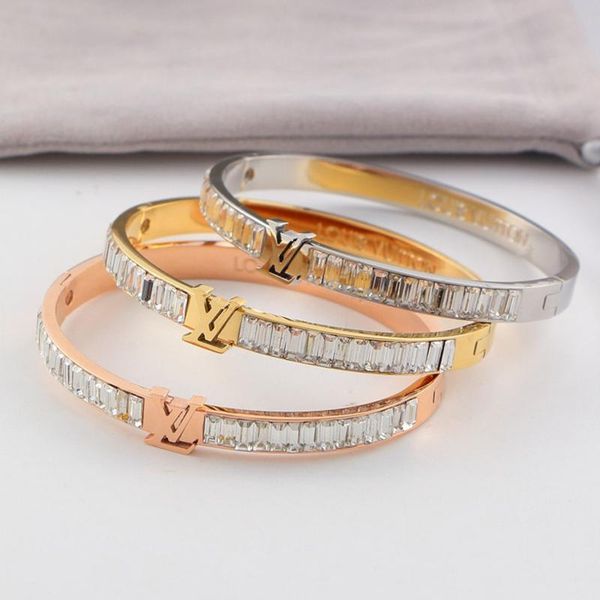 classic style couple bracelets fashion 18k titanium steel plated bangle for boyfriend letter full rhinestone personality bracelets, Black
classic style couple bracelets fashion 18k titanium steel plated bangle for boyfriend letter full rhinestone personality bracelets, Black