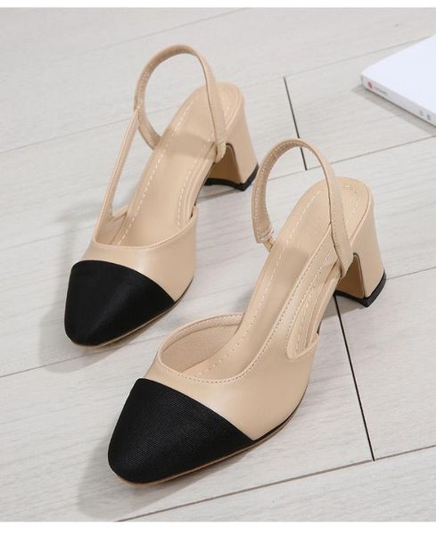 high heel color matching empty sandals women's square head chunky heel women heels woman shoes women sandals casual, Black
high heel color matching empty sandals women's square head chunky heel women heels woman shoes women sandals casual, Black