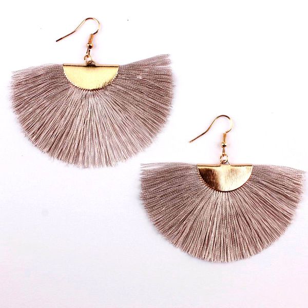 bohemia tassel drop earrings for women colorful fan shaped fringe silk tassel handmade statement earrings ethnic jewelry, Silver
bohemia tassel drop earrings for women colorful fan shaped fringe silk tassel handmade statement earrings ethnic jewelry, Silver