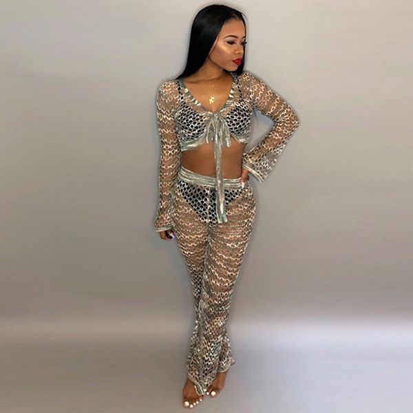 2020 autumn new two piece set women hollow out short and pants suit fashion bandage 2 piece set women tracksuit wholesale, Gray 
2020 autumn new two piece set women hollow out short and pants suit fashion bandage 2 piece set women tracksuit wholesale, Gray