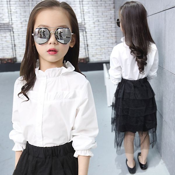 2020 new british style clothing shirt women's wear medium and large children's flounder shirt children's wear, White;black
2020 new british style clothing shirt women's wear medium and large children's flounder shirt children's wear, White;black