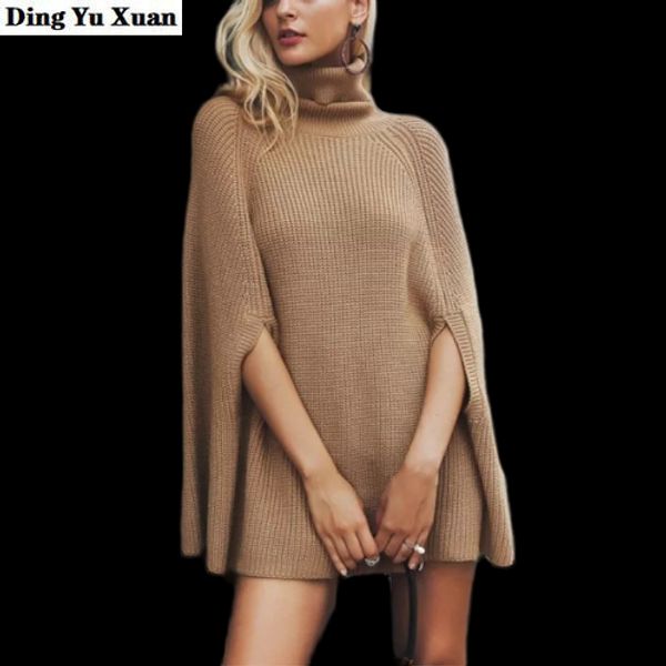 woman split batwing sleeve turtleneck jumper sweaters women autumn winter coat long loose capes ponchos pullover sweter mujer, White;black
woman split batwing sleeve turtleneck jumper sweaters women autumn winter coat long loose capes ponchos pullover sweter mujer, White;black