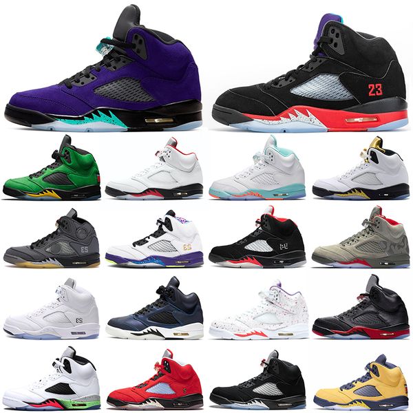 alternate grape 5 men basketball shoes 5s fire red black metallic oil grey laney bred womens mens trainers sports sneakers size 5.5-13, White;red
alternate grape 5 men basketball shoes 5s fire red black metallic oil grey laney bred womens mens trainers sports sneakers size 5.5-13, White;red