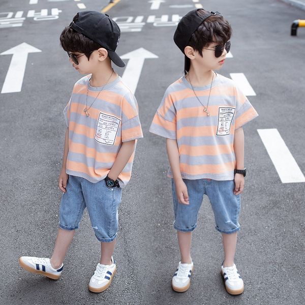 m4ozu boyshandsome pants suit pants suit sunshine summer children's 2020 new wide stripe t-pierced jeans set medium and large children 
m4ozu boyshandsome pants suit pants suit sunshine summer children's 2020 new wide stripe t-pierced jeans set medium and large children