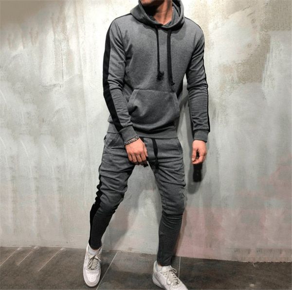 mens striped tracksuits hooded collar long pants mens sports suits fashion running spring and autumn long sleeve slim clothing, Gray
mens striped tracksuits hooded collar long pants mens sports suits fashion running spring and autumn long sleeve slim clothing, Gray