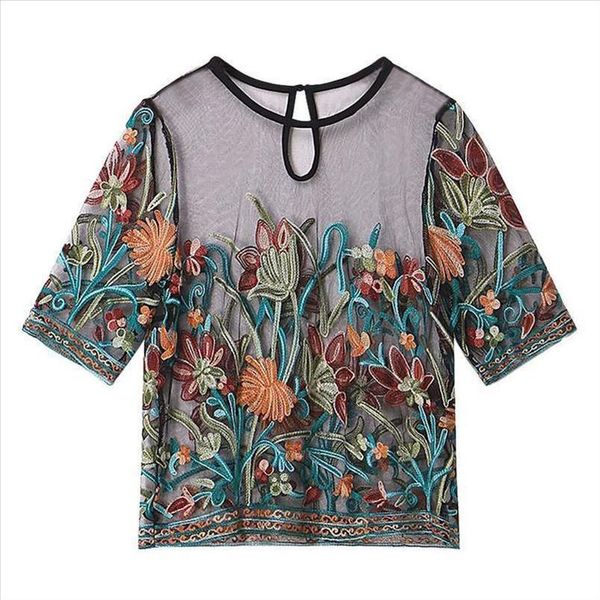 womens ladies short sleeve mesh round neck embroidery mesh blouse camisas mujer blusas mujer de moda blouses for woman, White
womens ladies short sleeve mesh round neck embroidery mesh blouse camisas mujer blusas mujer de moda blouses for woman, White