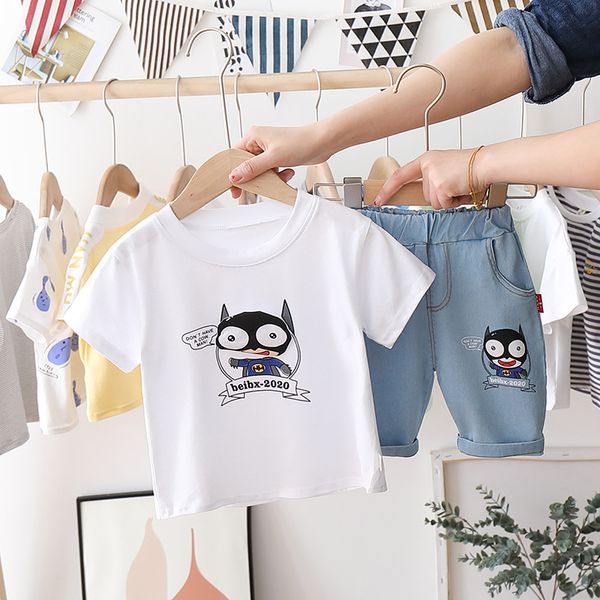 children 2020 summer clothes set cartoon tshirt+jeans toddler baby boys 2pieces clothing sets kids boy sport suit outfits, White
children 2020 summer clothes set cartoon tshirt+jeans toddler baby boys 2pieces clothing sets kids boy sport suit outfits, White