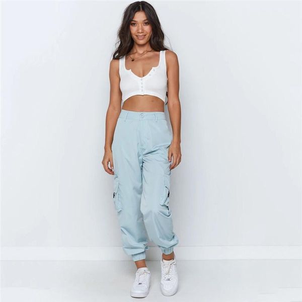 banded pants women multi pocket trousers fashion women designer sweatpants streetwear summer casual loose blue color ankle, Black;white
banded pants women multi pocket trousers fashion women designer sweatpants streetwear summer casual loose blue color ankle, Black;white