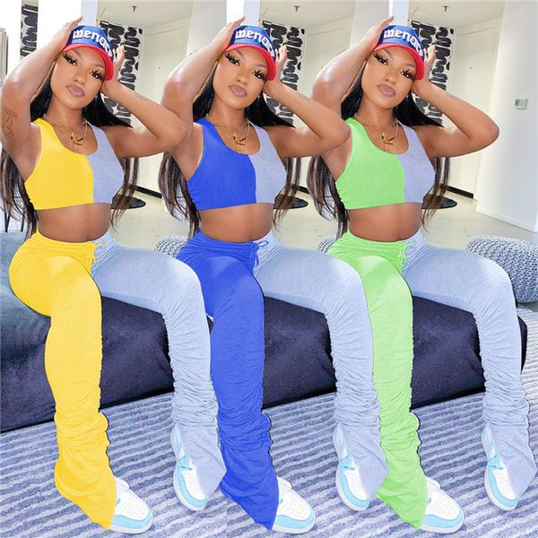 patchwork womens designer 2 piece sets summer slim tanks split stacked sweatpant casual women sports jogger sets, White
patchwork womens designer 2 piece sets summer slim tanks split stacked sweatpant casual women sports jogger sets, White