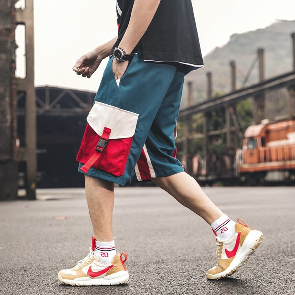 men's shorts streetwear summer casual men knee-length pockets ribbons cotton 2021 bermuda beach, White;black
men's shorts streetwear summer casual men knee-length pockets ribbons cotton 2021 bermuda beach, White;black