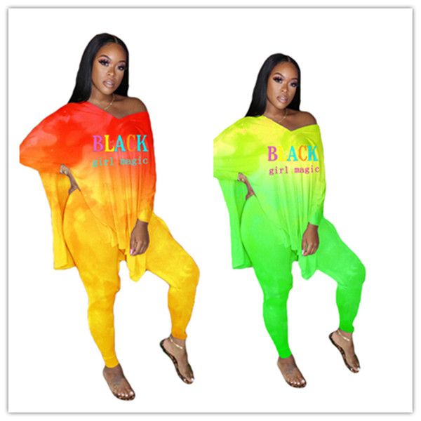 black girl magic letter print women two piece outfits loose tracksuit long sleeve v-neck t shirt hoodies pants casual designer clothes d8508, White
black girl magic letter print women two piece outfits loose tracksuit long sleeve v-neck t shirt hoodies pants casual designer clothes d8508, White