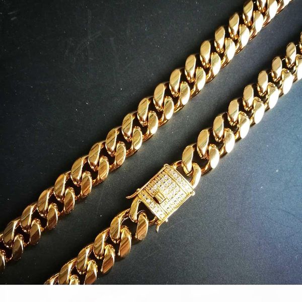 316l stainless steel 18k gold plated cast clasp & diamond cuban chain necklace men hip hop curb chains jewelry 14mm 20" 22" 24&quo, Silver
316l stainless steel 18k gold plated cast clasp & diamond cuban chain necklace men hip hop curb chains jewelry 14mm 20" 22" 24&quo, Silver