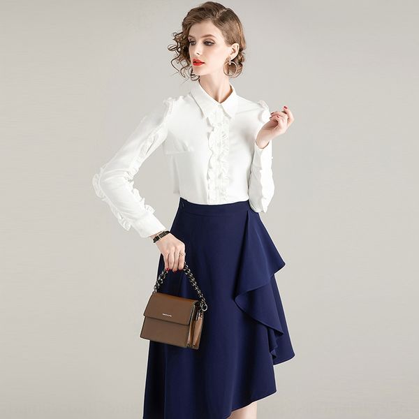 t205067 fashion suit women's t205067 fashion set 2020 new women's long sleeve lapel agaric ruffled two-piece set, Gray
t205067 fashion suit women's t205067 fashion set 2020 new women's long sleeve lapel agaric ruffled two-piece set, Gray