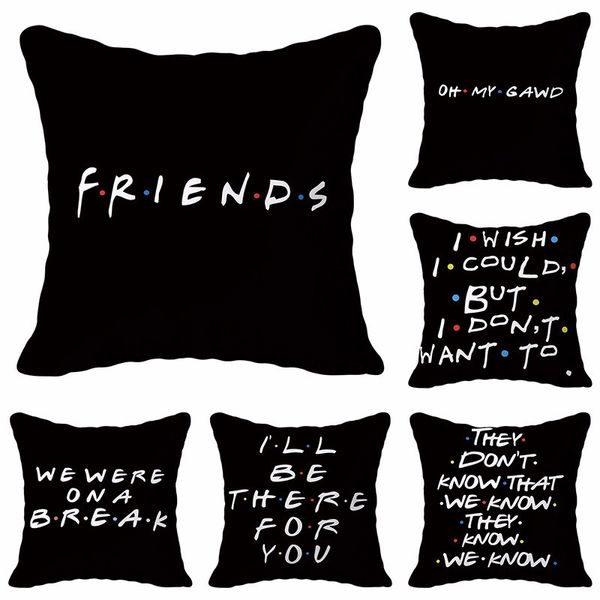 classic friends tv show funny quotes printed black pillow case covers polyester square letter throw pillow cases sofa cushion covers
classic friends tv show funny quotes printed black pillow case covers polyester square letter throw pillow cases sofa cushion covers