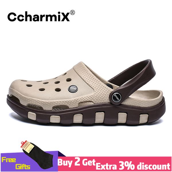 ccharmix men sandals summer beach rubber 2020 fashion slip on mens clogs garden shoes male footwear big size mx200617, Black
ccharmix men sandals summer beach rubber 2020 fashion slip on mens clogs garden shoes male footwear big size mx200617, Black