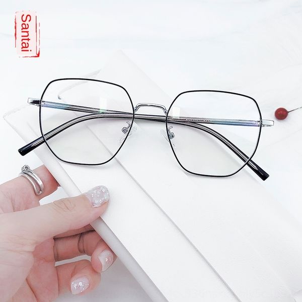 2020 new frame men's ins the same plate pin foot ultra glasses light glasses frame women 6123, Silver
2020 new frame men's ins the same plate pin foot ultra glasses light glasses frame women 6123, Silver