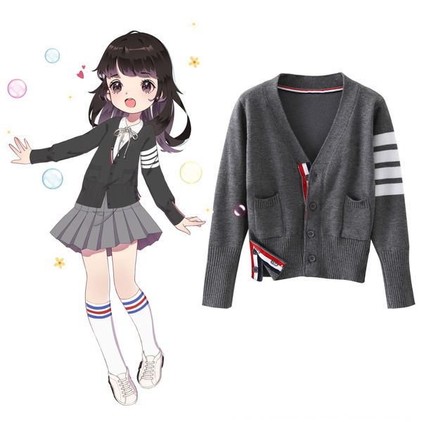 tb cardigan autumn clothing korean style v-neck girls knitwear knitwear ' sweater coat mid-length loose long sleeve trendy, Blue
tb cardigan autumn clothing korean style v-neck girls knitwear knitwear ' sweater coat mid-length loose long sleeve trendy, Blue