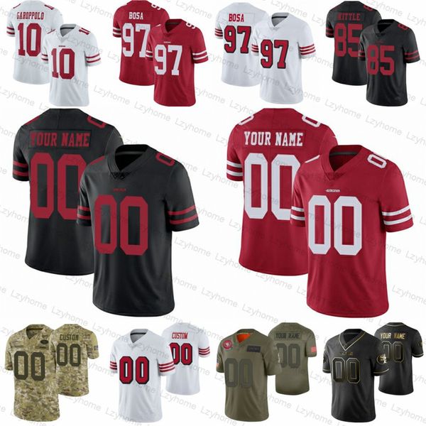 custom mens women kids 10 jimmy garoppolo san francisco 49er jerseys jerry rice george kittle nick bosa 99 javon kinlaw joe montana, Black;red
custom mens women kids 10 jimmy garoppolo san francisco 49er jerseys jerry rice george kittle nick bosa 99 javon kinlaw joe montana, Black;red