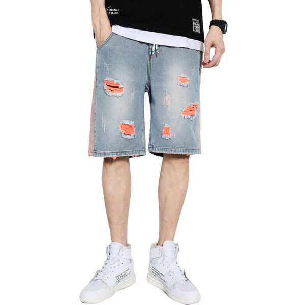 2020 fashion mens ripped short jeans brand summer cotton shorts breathable denim shorts male elastic waist hip hop -5xl, Blue
2020 fashion mens ripped short jeans brand summer cotton shorts breathable denim shorts male elastic waist hip hop -5xl, Blue