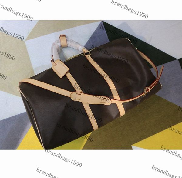 55cm 50cm 45cm classical fashion bags men traveling bag genuine leather trim luggage duffel bag with lock canvas handbag 41414
55cm 50cm 45cm classical fashion bags men traveling bag genuine leather trim luggage duffel bag with lock canvas handbag 41414