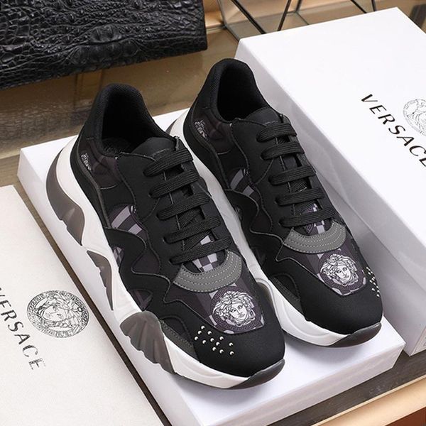 mens shoes lightweight fashion design outdoor walking footwears with origin box casual lace -up plus size luxury men shoes, Black 
mens shoes lightweight fashion design outdoor walking footwears with origin box casual lace -up plus size luxury men shoes, Black