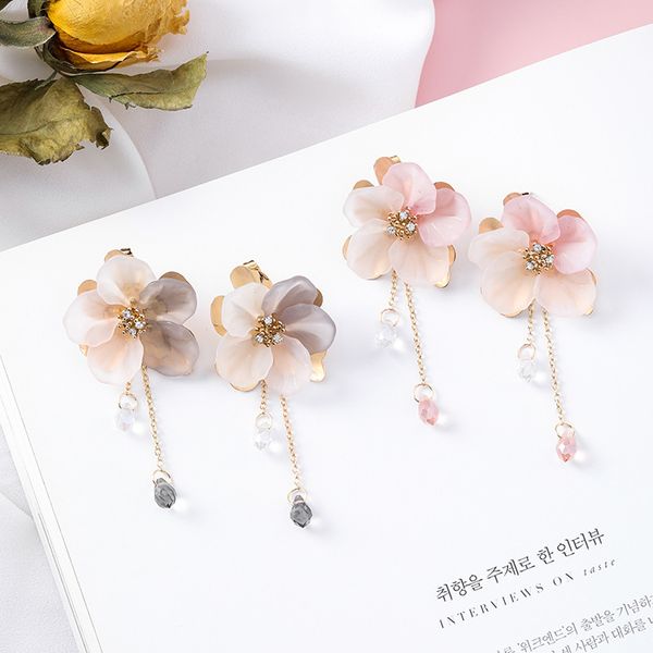 korean fashion jewelry sweet acrylic woven flower earrings long chain crystal earrings for women gift, Silver
korean fashion jewelry sweet acrylic woven flower earrings long chain crystal earrings for women gift, Silver
